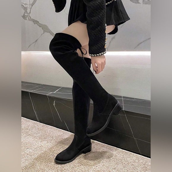 Thermal Lined Over The Knee Women's Boots, Black, US 5.5 (35) - Picture 4 of 14